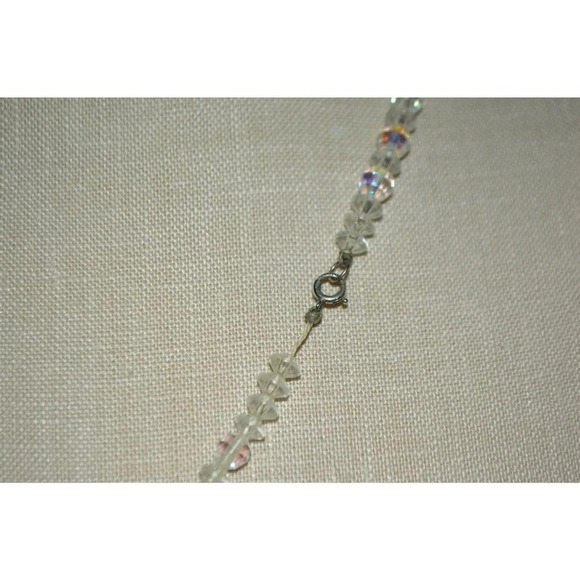 Sterling Silver .925 Clear Cut Crystal Beaded Art - Picture 4 of 4